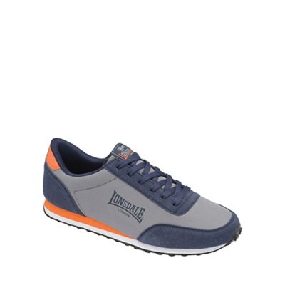 Grey/navy/orange 'broughton mix' trainers